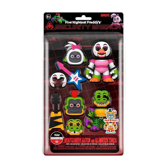 FUNKO Blister 2 figuras Snaps! Five Nights at Freddy's Montgomery Gator y Glamrock Chica