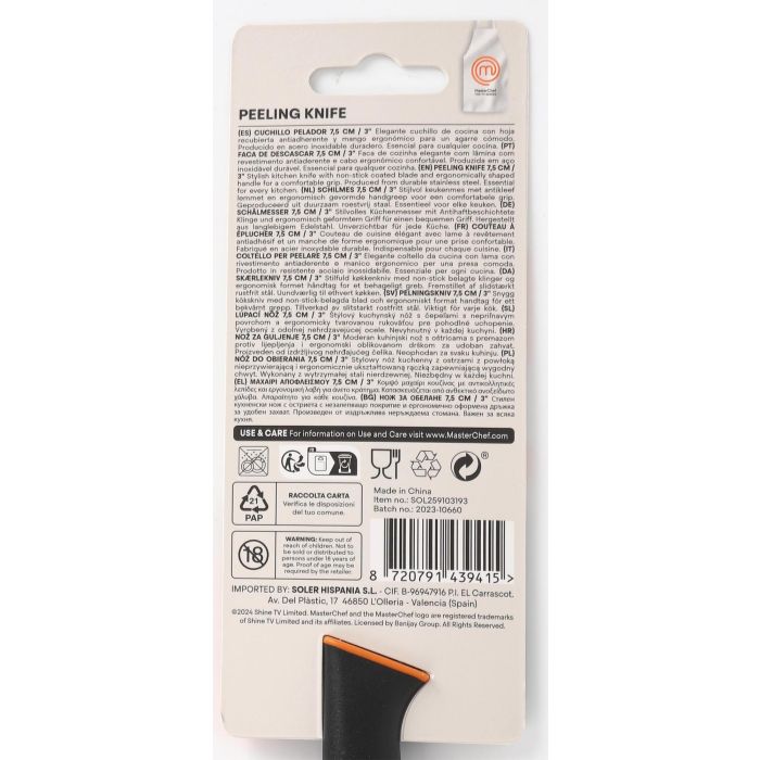 Cuchillo Pelador Masterchef 7.5 cm (24 Unidades) 5 Cuchillo Pelador Masterchef 7.5 cm (24 Unidades) 5
