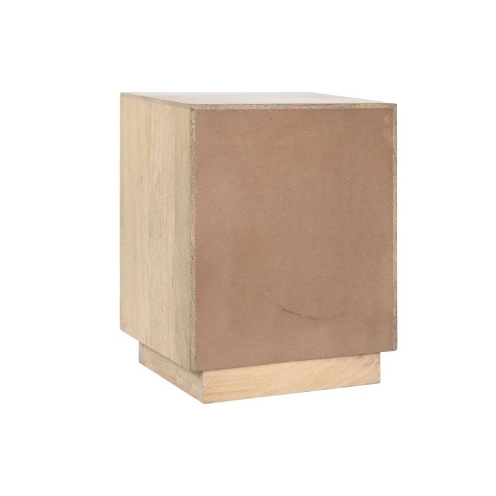 Mesita de Noche Home ESPRIT Natural Cristal Madera de mango 45 x 35 x 57 cm 3