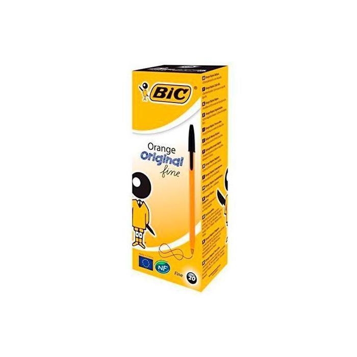 Bic Bolígrafo Naranja Original Fine Negro Caja 20 Ud Bic Bolígrafo Naranja Original Fine Negro Caja 20 Ud