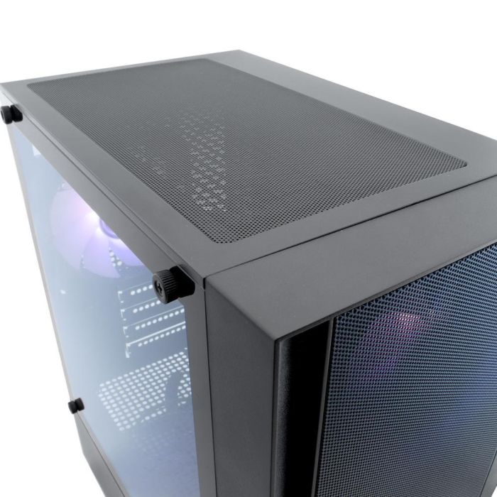 Coolbox Caja Gaming GM220 MPFusion Micro-ATX Mini-ITX Torre Compacta, Lateral de Cristal Templado, 4 Ventiladores ARGB Preinstalados, USB-C, Part No. COO-CHA-GM220B-0 Coolbox Caja Gaming GM220 MPFusion Micro-ATX Mini-ITX Torre Compacta, Lateral de Cristal Templado, 4 Ventiladores ARGB Preinstalados, USB-C, Part No. COO-CHA-GM220B-0