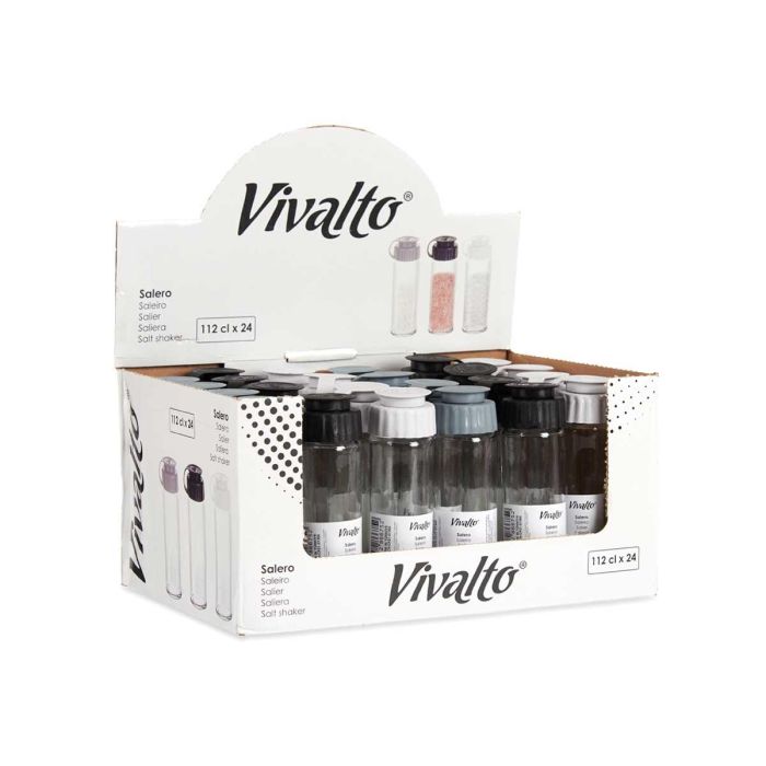 Pimentero Cristal 112Ml Surtidos Blanco Negro Gris Vivalto 3X13CM (24 Unidades) 2 Pimentero Cristal 112Ml Surtidos Blanco Negro Gris Vivalto 3X13CM (24 Unidades) 2