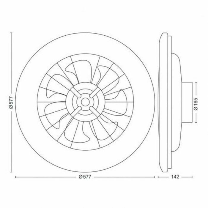 Ventilador de Techo con Luz Philips Blanco 17