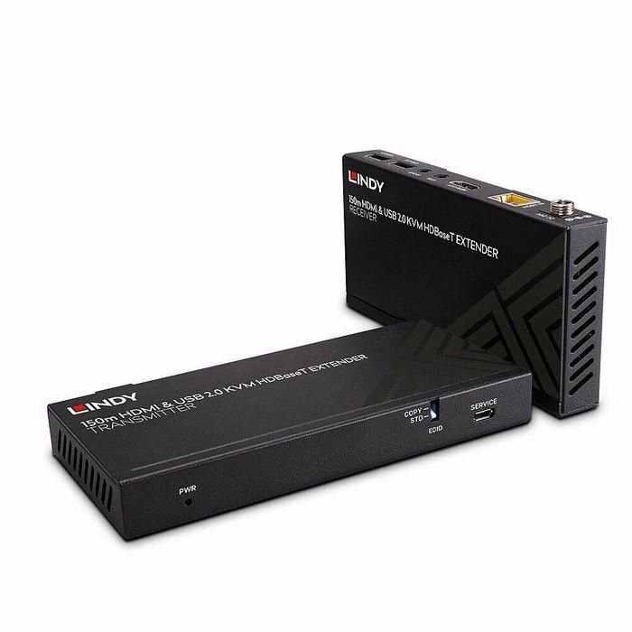 Lindy Extensor KVM HDBaseT 150m Cat.6 - HDMI 4K60 Ultra HD HDR, USB 2.0, IR y PoC para PC/Laptop Lindy Extensor KVM HDBaseT 150m Cat.6 - HDMI 4K60 Ultra HD HDR, USB 2.0, IR y PoC para PC/Laptop