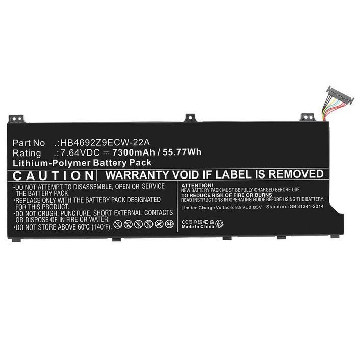 CoreParts Battery for Huawei Notebook, Laptop 55.77Wh Li-Polymer 7.64V 7300mAh Black for MagicBook 14 2020, MateBook D 15 Ryzen 5 5500U CoreParts Battery for Huawei Notebook, Laptop 55.77Wh Li-Polymer 7.64V 7300mAh Black for MagicBook 14 2020, MateBook D 15 Ryzen 5 5500U