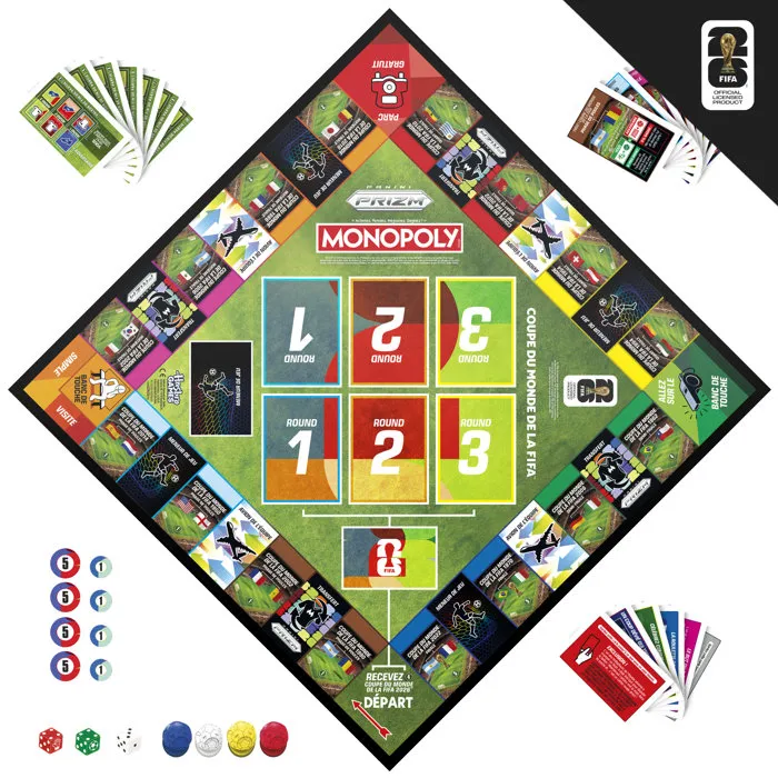 Monopoly - Juego de Mesa FIFA World Cup 2026 con Cartas Panini Prizm, Edad 8+