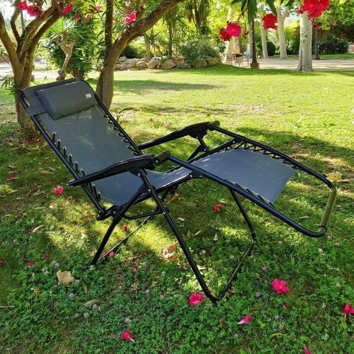 Tumbona Aktive Gris oscuro 52 x 102 x 68 cm 3 Tumbona Aktive Gris oscuro 52 x 102 x 68 cm 3