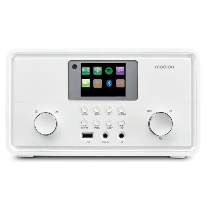 Radio por Internet - MEDION - DAB - Bluetooth - 2 x 10 W RMS - Blanco 0 Radio por Internet - MEDION - DAB - Bluetooth - 2 x 10 W RMS - Blanco 0