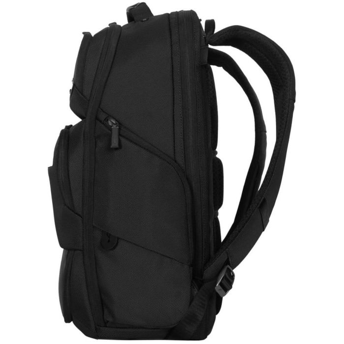Targus HeritageLuxe Mochila de viaje para portátil 15-16 pulgadas Hombre Poliéster Negra con RFID y ventilación posterior 18