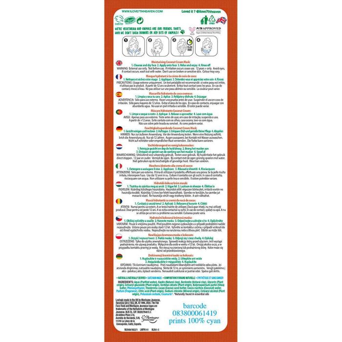 7Th Heaven Fab Face Food Coconut Mascarilla Hidratante 8 mL 1