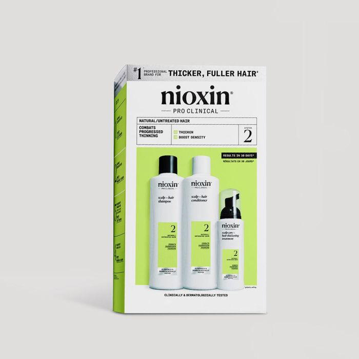 Nioxin Sistema 2 Kit Tratamiento Cabello Natural Debilitamiento Avanzado 3 Unidades 1