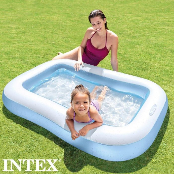 Piscina Hinchable para Niños Intex Rectangular Azul Blanco 90 L 166 x 25 x 100 cm (6 Unidades) 3