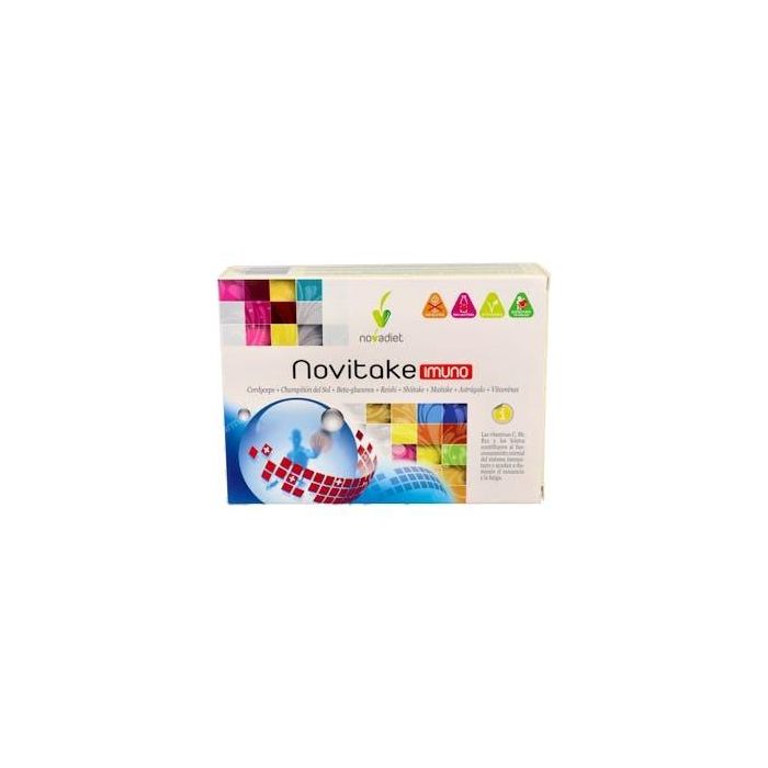 Novitake Inmuno 20 ampollas - Suplemento de hongos con Vitaminas C, B6 y B12 para sistema inmune