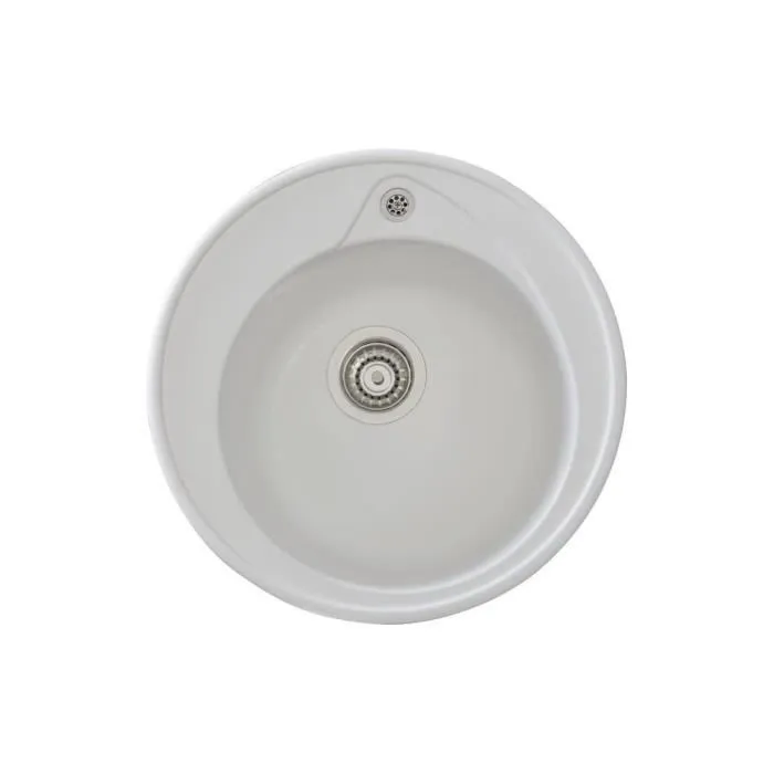 Stradour RONDA Fregadero Construido en SMC WHITE UNI - 1 Cuenco, Dim. Ø 49 cm, Vaciado Manual 1 Stradour RONDA Fregadero Construido en SMC WHITE UNI - 1 Cuenco, Dim. Ø 49 cm, Vaciado Manual 1