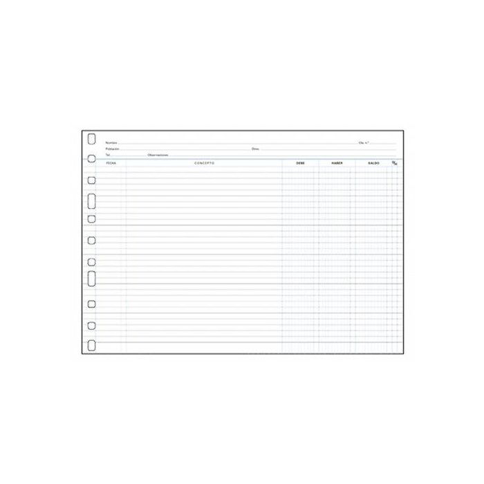 Finocam Recambio Multifin Cuentas Corrientes 3006 Folio Apaisado 50H 90 gr