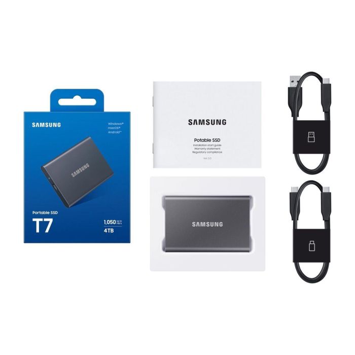 Samsung MU-PC4T0T Disco Duro Externo SSD Portátil T7 Shield 4TB USB 3.2 Gen2 Gris Titanio 8