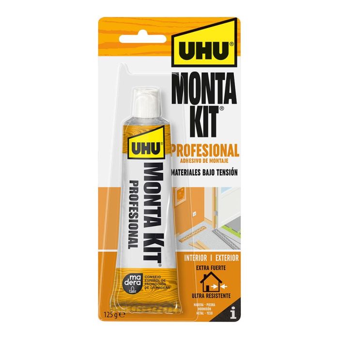 Uhu Monta kit® profesional 125 g - Adhesivo de montaje de relleno universal extra fuerte, 6310658