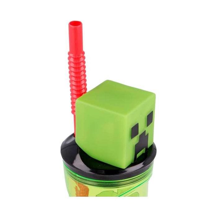 Vaso con figurita 3D minecraft 360 ml. 2 Vaso con figurita 3D minecraft 360 ml. 2