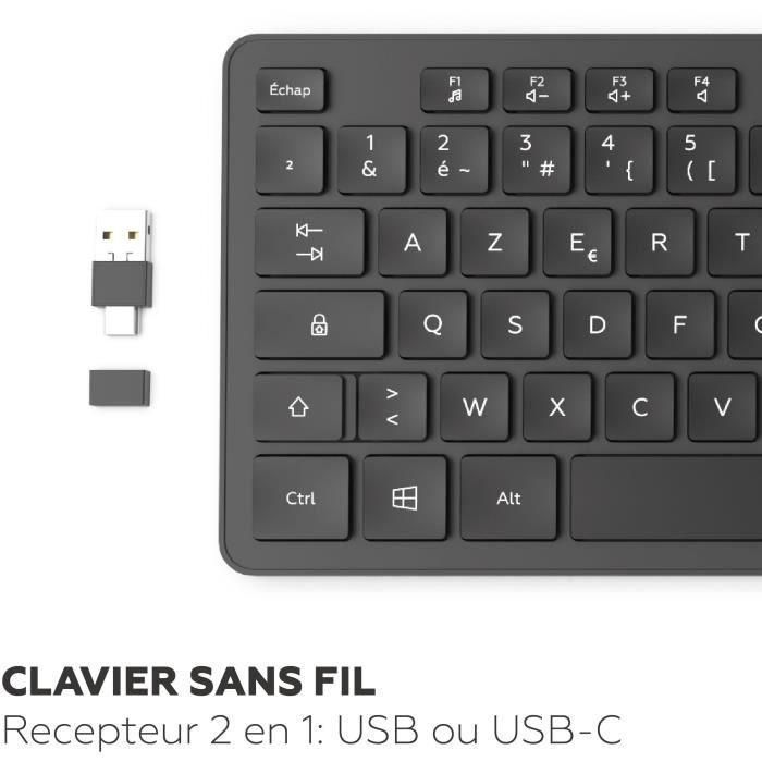 Teclado inalámbrico - MOBILITY LAB - Premium - AZERTY - Negro 1 Teclado inalámbrico - MOBILITY LAB - Premium - AZERTY - Negro 1