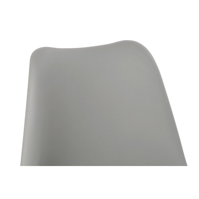 DKD Home Decor Silla Scandi Acolchada Gris Natural Madera de Haya 55x83x48 cm Altura Asiento 47cm Desmontable 2