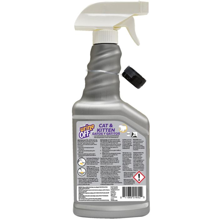 Urine Off Espray Eliminador de Manchas y Olores de Orina para Gatos y Gatitos - Ecológico, Inodoro, Previene Marcaje 500 ml 1 Urine Off Espray Eliminador de Manchas y Olores de Orina para Gatos y Gatitos - Ecológico, Inodoro, Previene Marcaje 500 ml 1