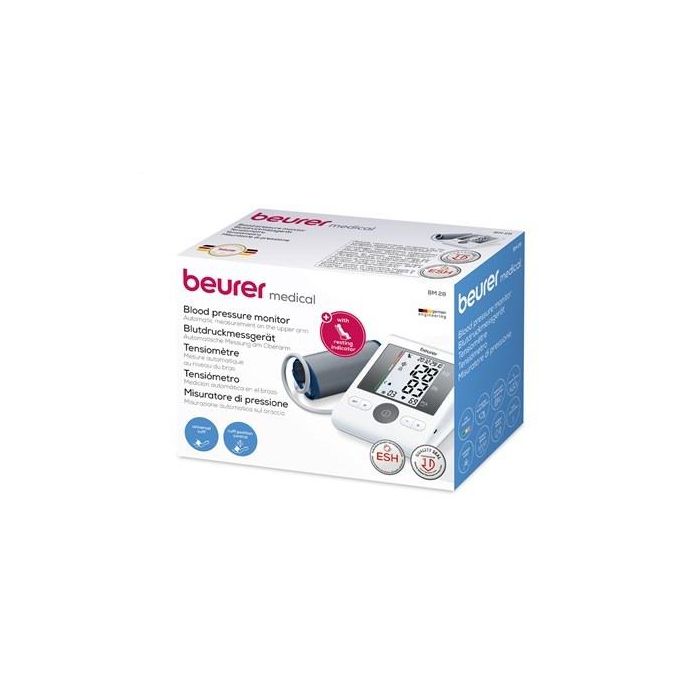 Beurer BM-28 (658.13) Tensiometro de Brazo con Alarma, Memoria 4 Usuarios, Manguito hasta 42cm, Detector Arritmias 1 Beurer BM-28 (658.13) Tensiometro de Brazo con Alarma, Memoria 4 Usuarios, Manguito hasta 42cm, Detector Arritmias 1