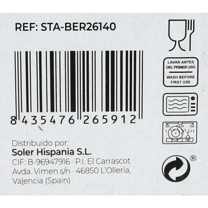 Inde Vajilla Berna Monaco 12 Piezas Brillo-Redo - Plato 26 cm, Taza 21 cm, Tazón 20 cm (2 Unidades) 12