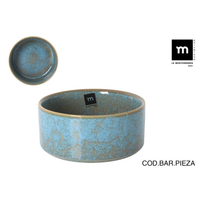 La Mediterranea Bol "Scratch Blue" de cerámica 15.6 x 6.8 cm (12 Unidades)