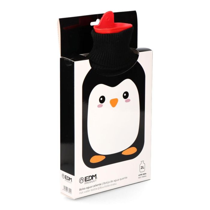 Edm Bolsa de agua caliente 2 L modelo Pingüino medida 20 x 1 x 34,5 cm 1