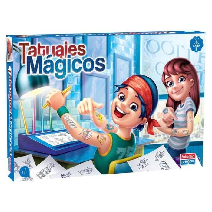 Falomir Juego Tatuajes Magicos Azul 112 Tatuajes Edad Recomendada +6 Años Falomir Juego Tatuajes Magicos Azul 112 Tatuajes Edad Recomendada +6 Años