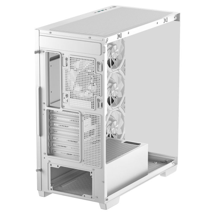 Deepcool Caja Gaming CG580 4F WH Blanca con 4 Ventiladores ARGB - Chasis ATX con Cristal Templado para Gaming y PC de Alto Rendimiento