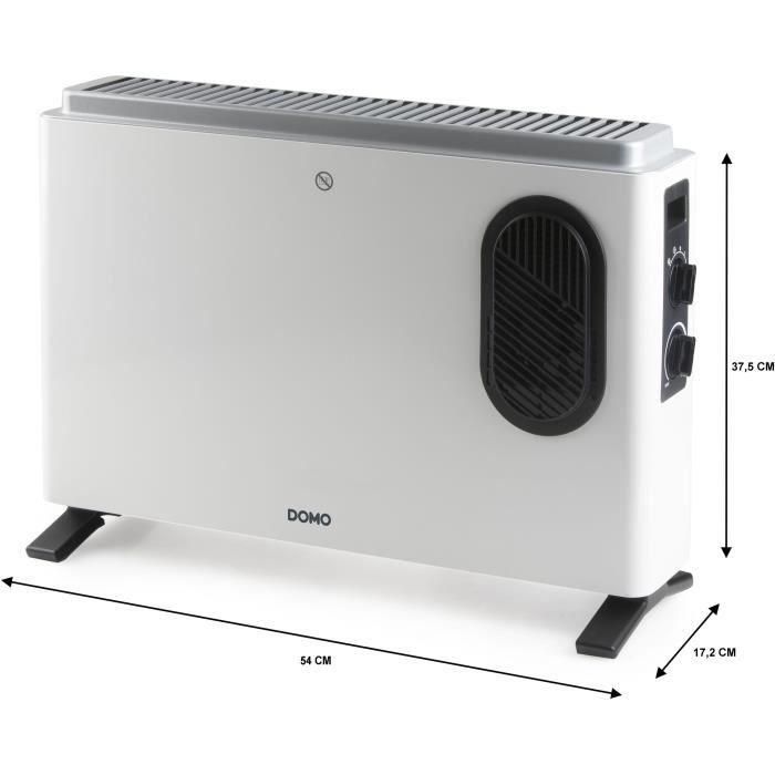 Domo DO7351CH Convector de calefacción 2000 W Blanco 54 x 37,5 x 17,2 cm 4