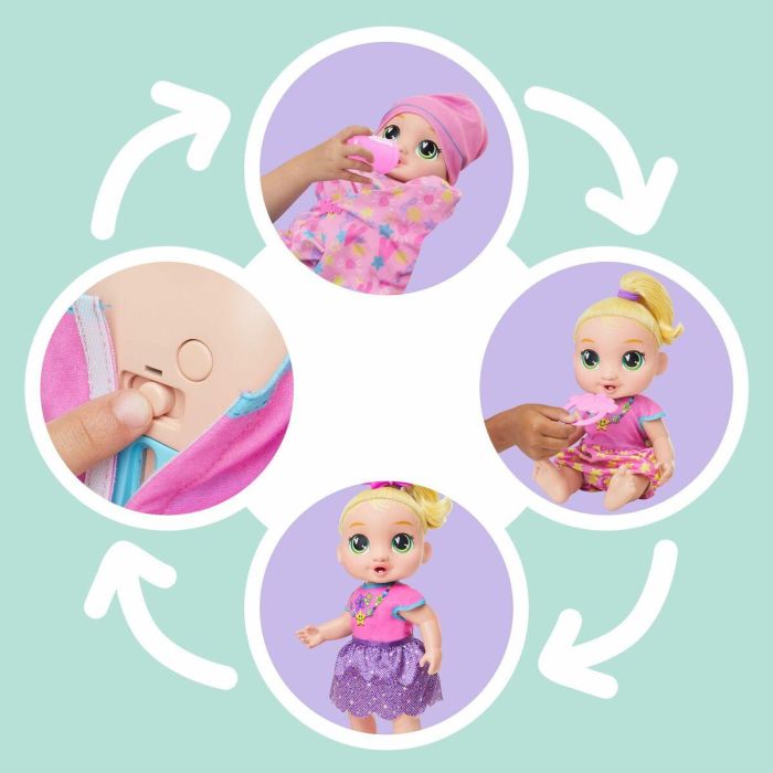 Hasbro Muñeca interactiva Baby Alive Baby Grows LaLa GooGoo HASG14445X0, más de 75 sonidos y frases, para niños de 3 años en adelante 9