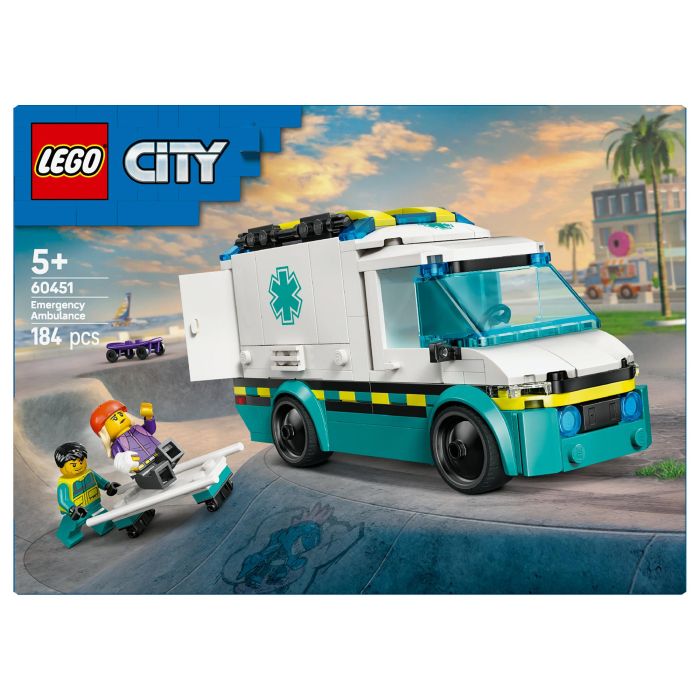 LEGO 60451 Ambulancia de Emergencias, Juego Construcción, 184 Piezas, 5+ Años