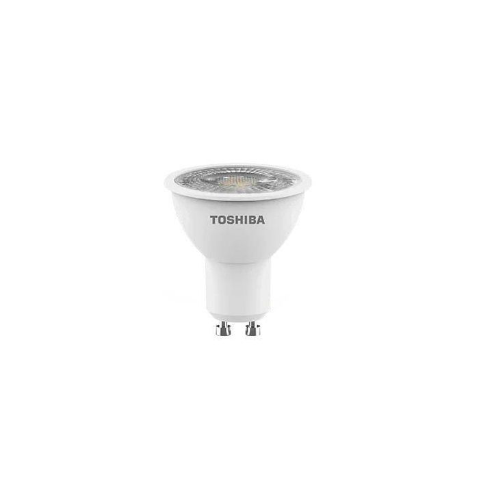 TOSHIBA Bombilla LED GU10 4W 3000K, luz cálida, casquillo GU10, 4 vatios