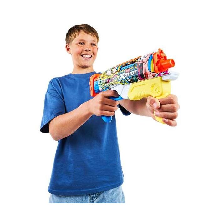 Zuru Pistola de Agua X-Shot Bob Esponja Carga Rápida 18,7x34x6cm
