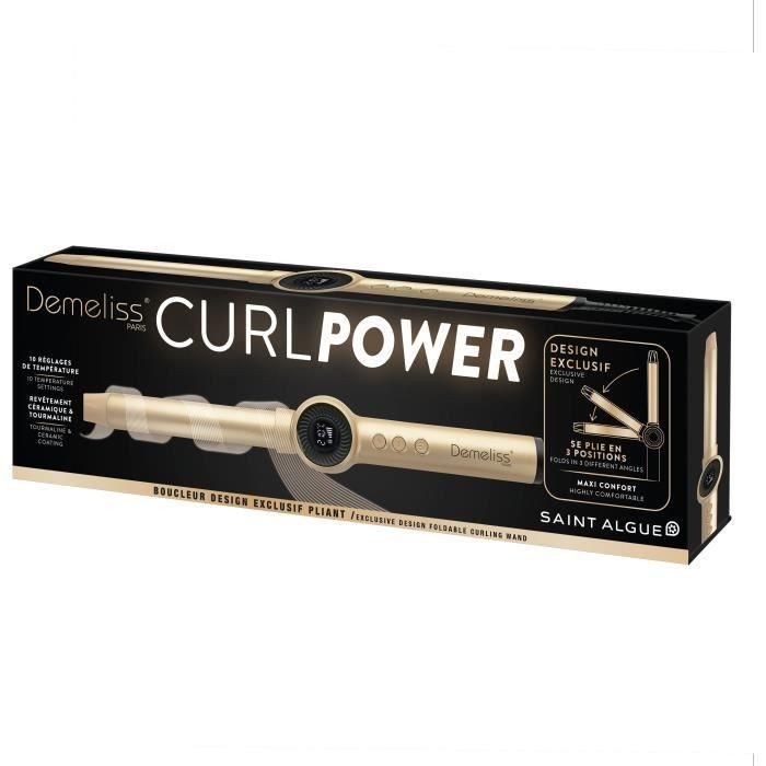 Rizador - SAINT ALGUE - 20038 - Demeliss Curl Power - Plegable 180° - 10 temperaturas - Apagado automático 4 Rizador - SAINT ALGUE - 20038 - Demeliss Curl Power - Plegable 180° - 10 temperaturas - Apagado automático 4