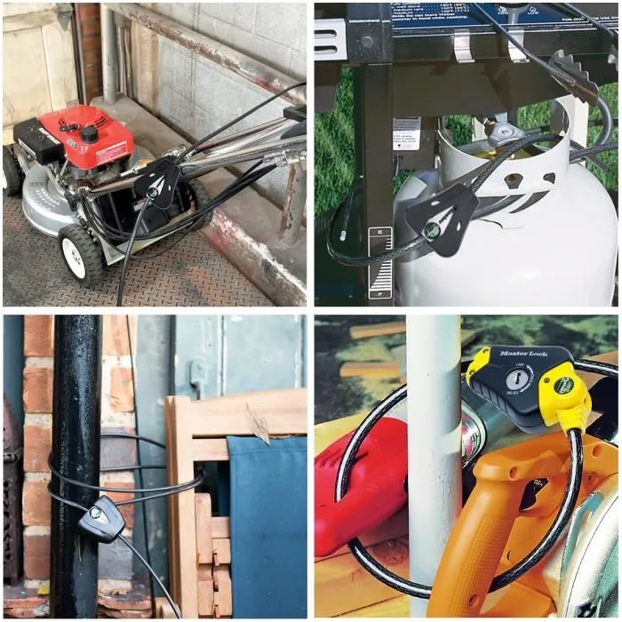 Master Lock 8433EURD Dispositivo Antirrobo, Acero Trenzado Regulable 30cm-1.8m, Negro 3