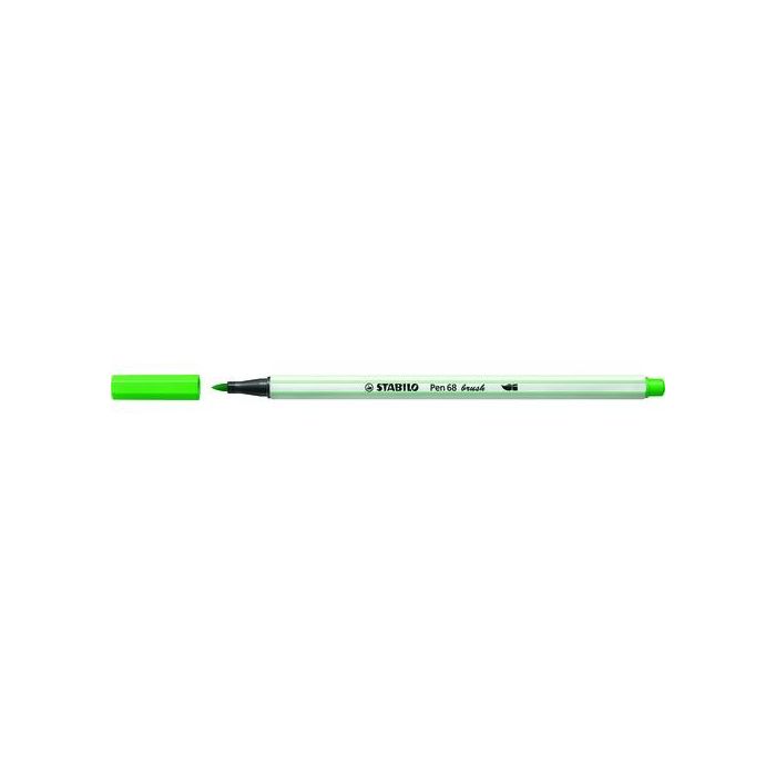 Rotulador Fibra Stabilo Pen 68 Brush Punta Pincel Verde Claro (Set de 10) Rotulador Fibra Stabilo Pen 68 Brush Punta Pincel Verde Claro (Set de 10)