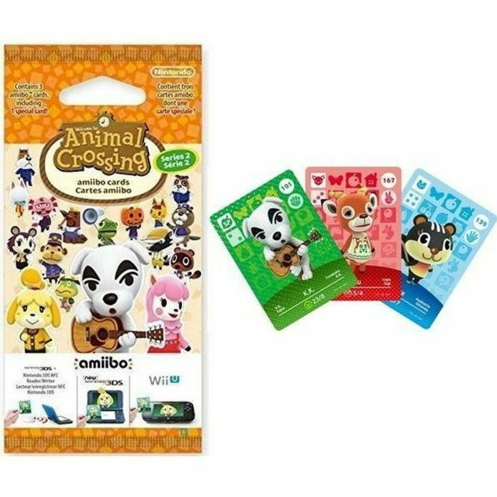 Nintendo Animal Crossing Cards Serie 2 Pack de 3 cartas coleccionables (1 especial + 2 normales) Compatible con 3DS y Wii U Amiibo