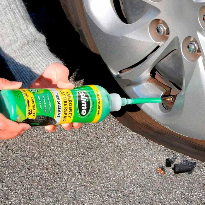 Slime Sellador de Pinchazos Instantáneo para Neumáticos de Coche, Sella hasta 6mm, sin Desmontaje, 473 ml 2