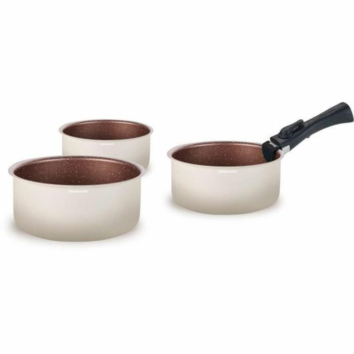 Arthur Martin AM2655 Batería de cocina Juego de 3 cacerolas 16-18-20 cm con mango extraíble compatible inducción y todo tipo de fuegos Arthur Martin AM2655 Batería de cocina Juego de 3 cacerolas 16-18-20 cm con mango extraíble compatible inducción y todo tipo de fuegos