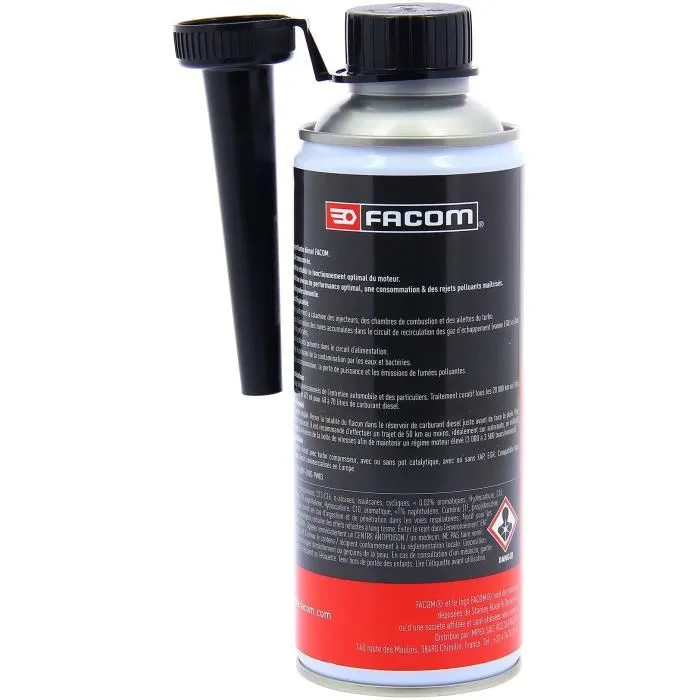 Facom Turbo D. 475 ml Limpiador para Tanque de Combustible Diésel, Restaura Funcionamiento Óptimo Motor 1