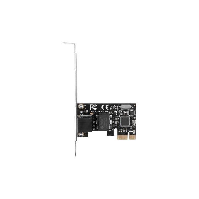 Lanberg Tarjeta de Red Gigabit Ethernet RJ45 PCIe x1 Interna - 10/100/1000 Mbps con Chipset Realtek RTL8111C y Soporte Bajo Perfil 1
