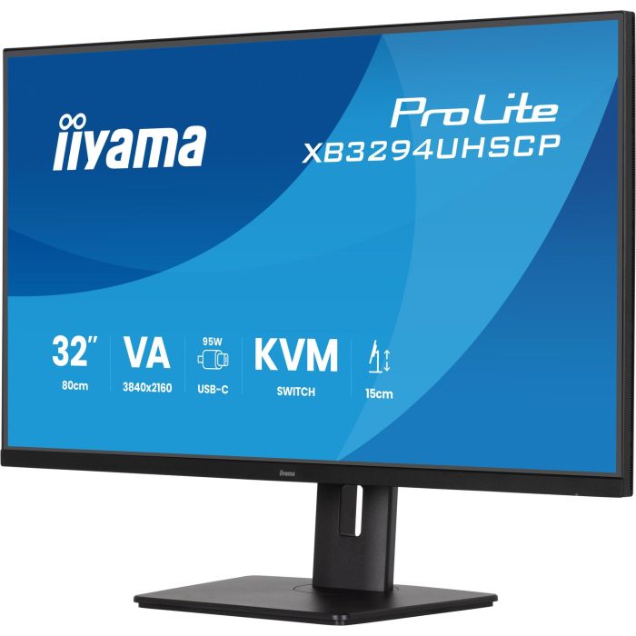 iiyama XB3294UHSCP-B1 Monitor 32" 4K UHD VA 2ms GTG 75Hz 400cd/m² HDR10 16:9 HDMI DP USB-C 95W PD Negro 6