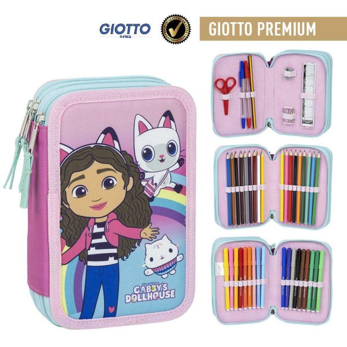 Plumier Triple Gabby's Dollhouse Rosa 12,5 x 6,5 x 19,5 cm 5 Plumier Triple Gabby's Dollhouse Rosa 12,5 x 6,5 x 19,5 cm 5