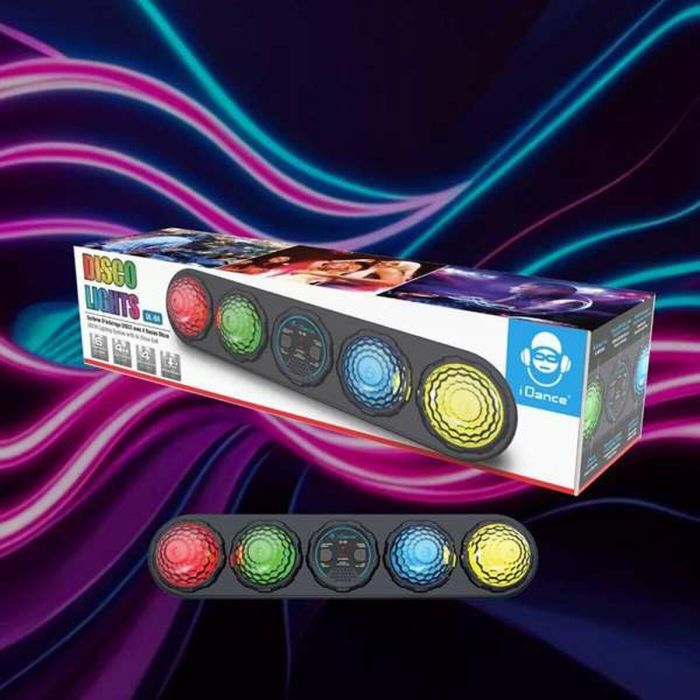 iDance Luces Disco con Bola, Para Fiestas, Batería Litio 3.7V Recargable Incluida, Color Negro, 9x10.5x41 cm 4 iDance Luces Disco con Bola, Para Fiestas, Batería Litio 3.7V Recargable Incluida, Color Negro, 9x10.5x41 cm 4