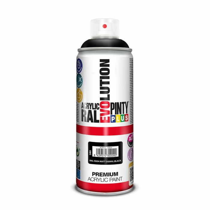 Pinty Plus Pintura Acrílica en Spray Evolution Ral 9004 Matt Signal Black 520 cc