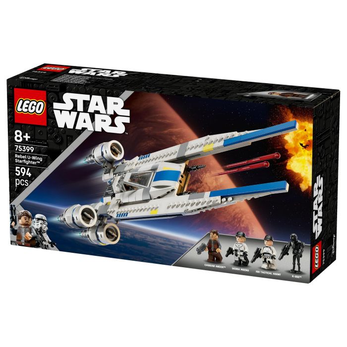 Lego Star Wars 75399 Caza Estelar Ala-U de la Alianza Rebelde Andor Set de Construcción para Niños de 8 Años en Adelante