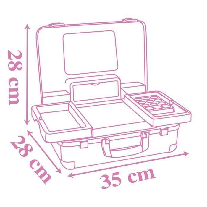 Smoby SMO3032163201656 Maleta de Belleza Princesas Disney con 13 Accesorios: Peinado, Uñas, Maquillaje. Fácil de Transportar. 4 Smoby SMO3032163201656 Maleta de Belleza Princesas Disney con 13 Accesorios: Peinado, Uñas, Maquillaje. Fácil de Transportar. 4